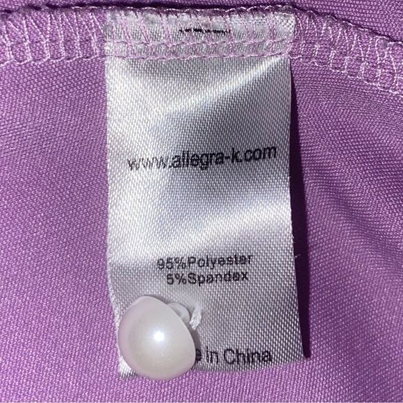 Allegra K Jr’s Sz Med Cat Face Purple Contrast Collar Flare Hem Above Knee Dress - Picture 6 of 6